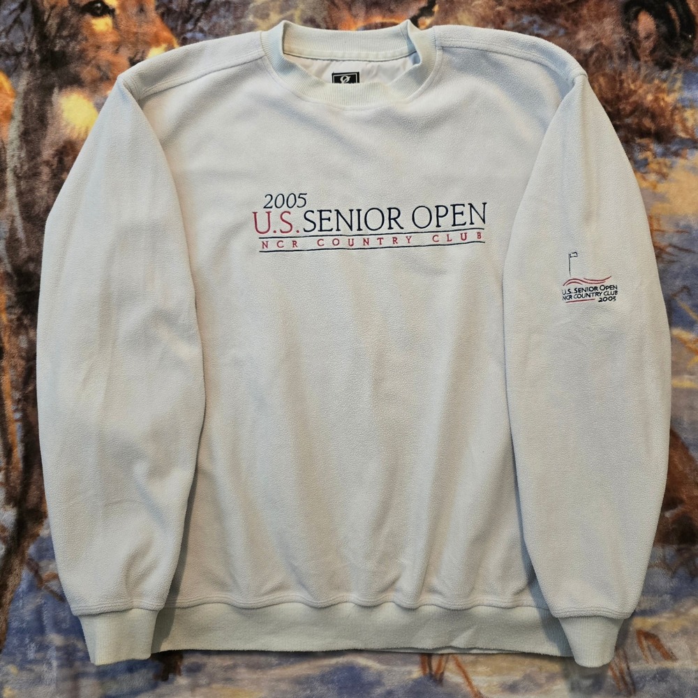 Vintage Golf 2005 Senior Open NCR Country Club Classic Pullover Fleece sz L/XL